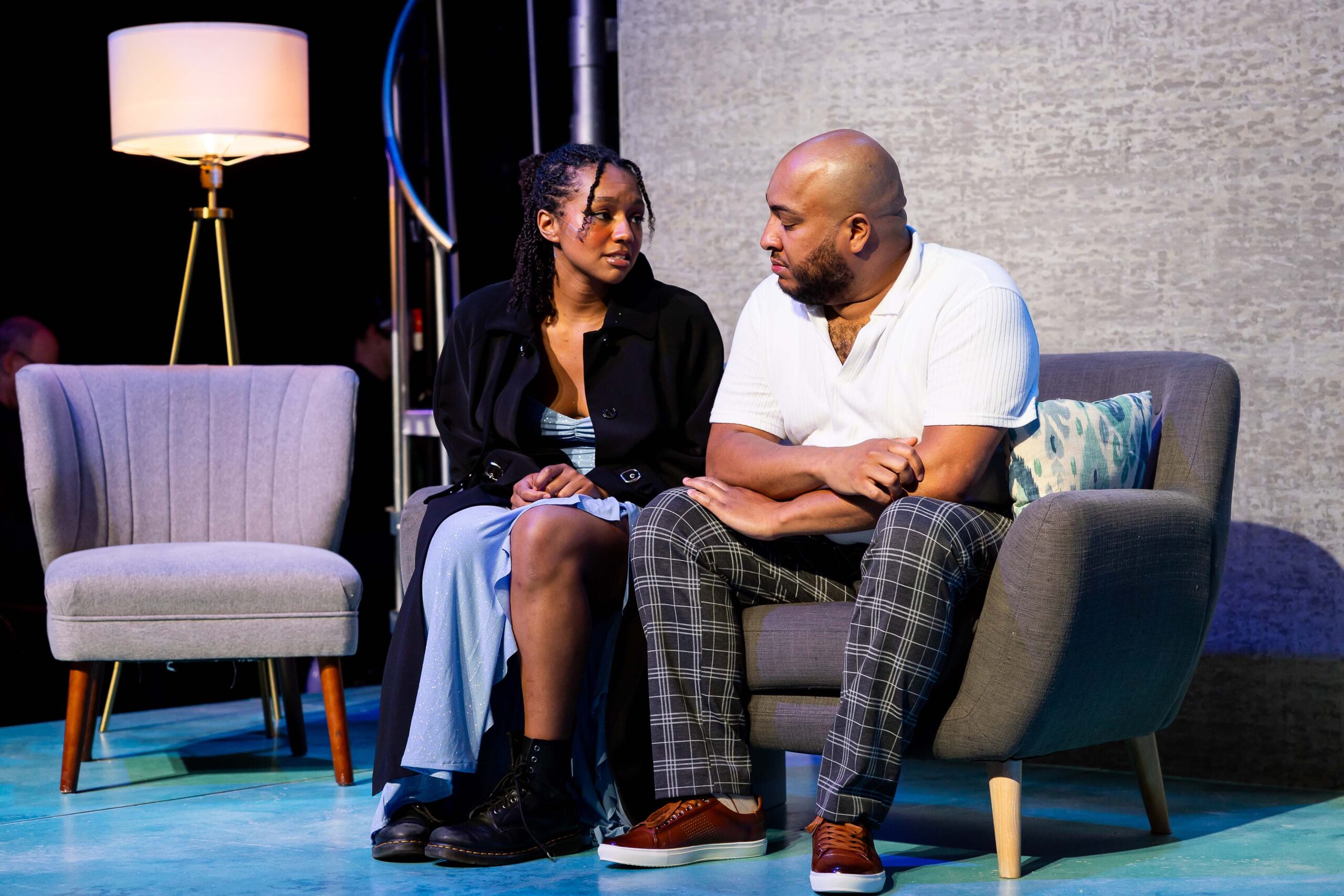 Cortlandt Barrett and Anthony Pires, Jr. in Central Square Theater and Front Porch Arts Collective's production of "next to normal". Photo: Maggie Hall.