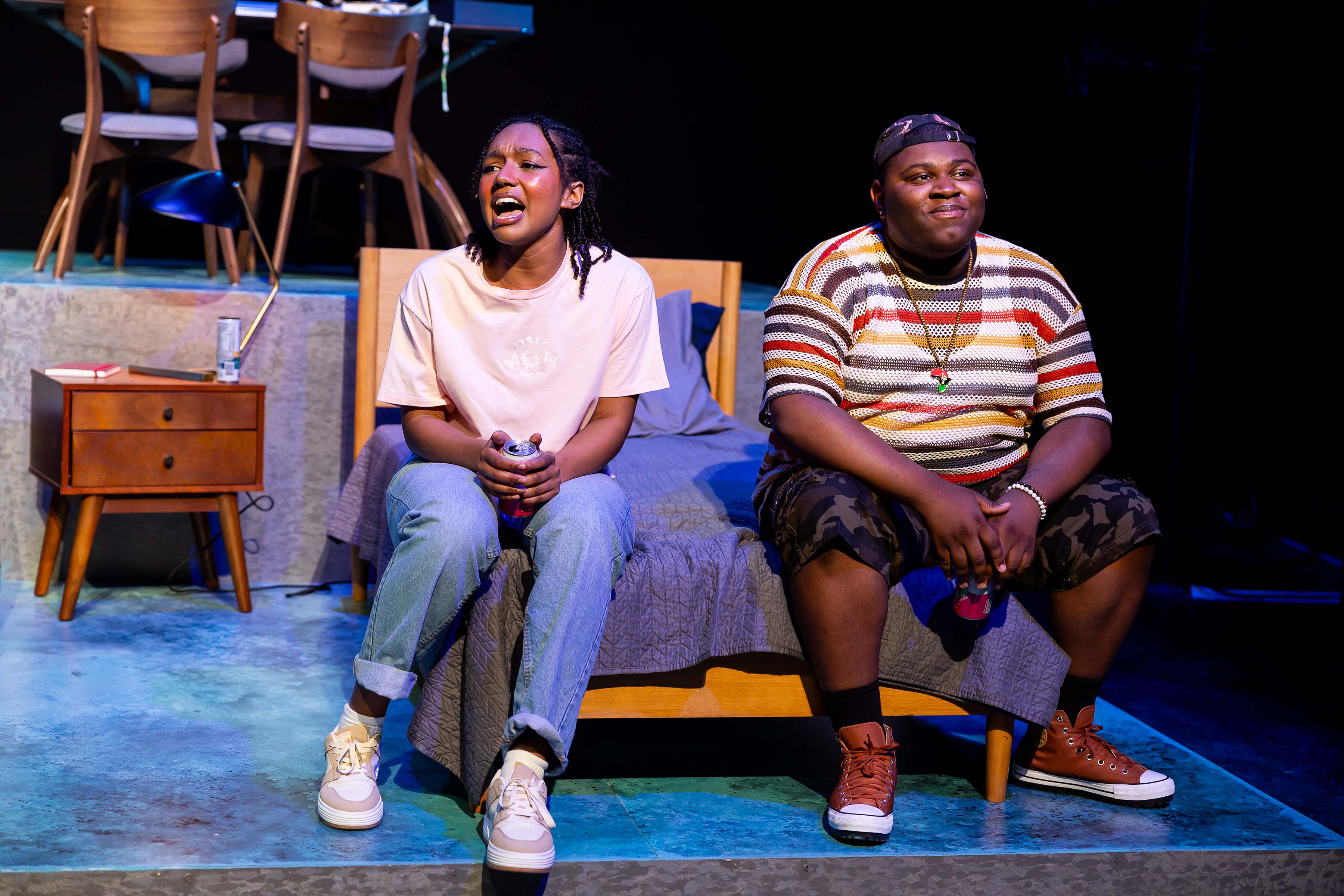 Cortlandt Barrett and Dashawn McClinton in Central Square Theater and Front Porch Arts Collective&#039;s production of &quot;next to normal&quot;. Photo: Maggie Hall.