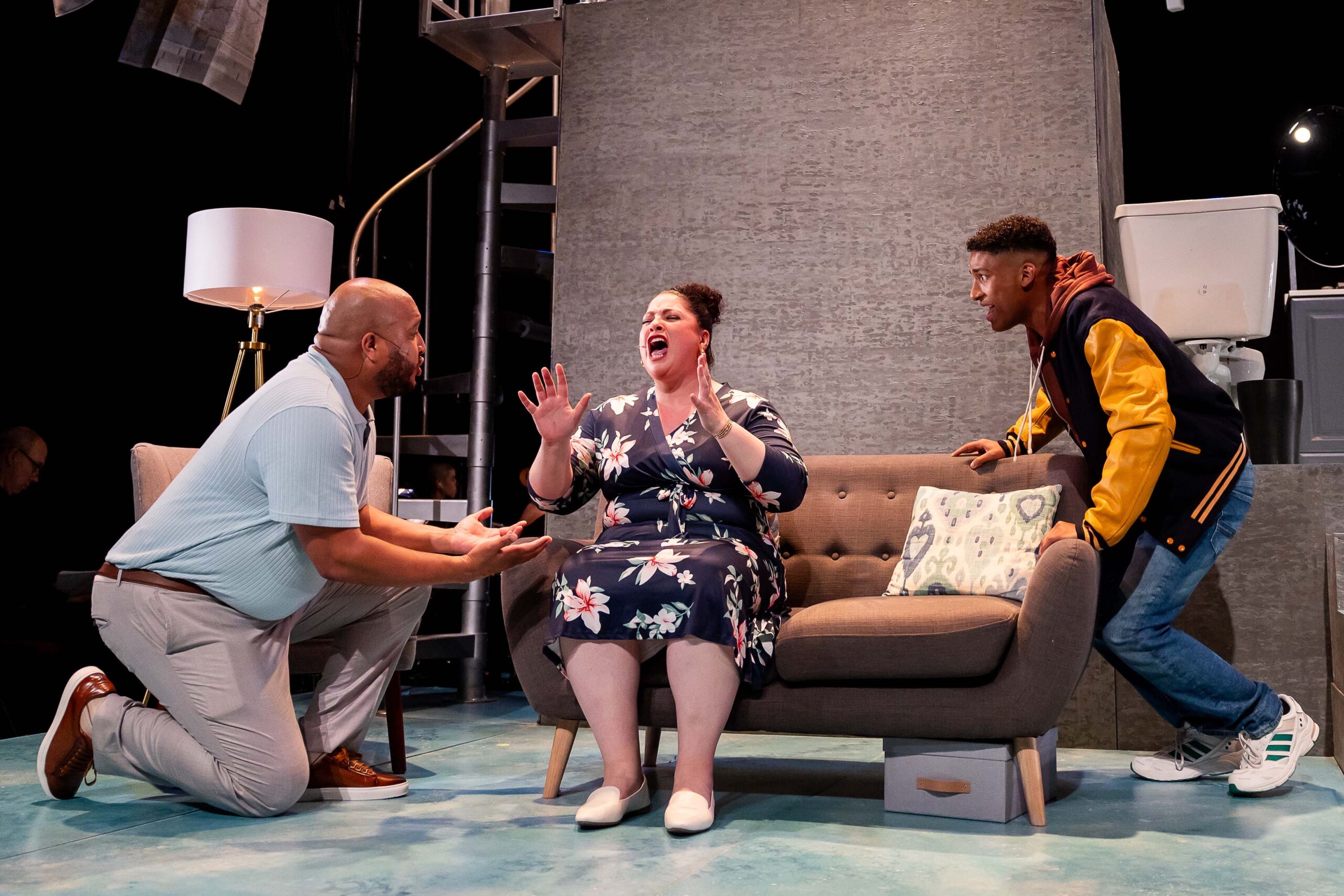 Anthony Pires, Jr., Sherée Marcelle, and Diego Cintrón in Central Square Theater and Front Porch Arts Collective's production of "next to normal". Photo: Maggie Hall.