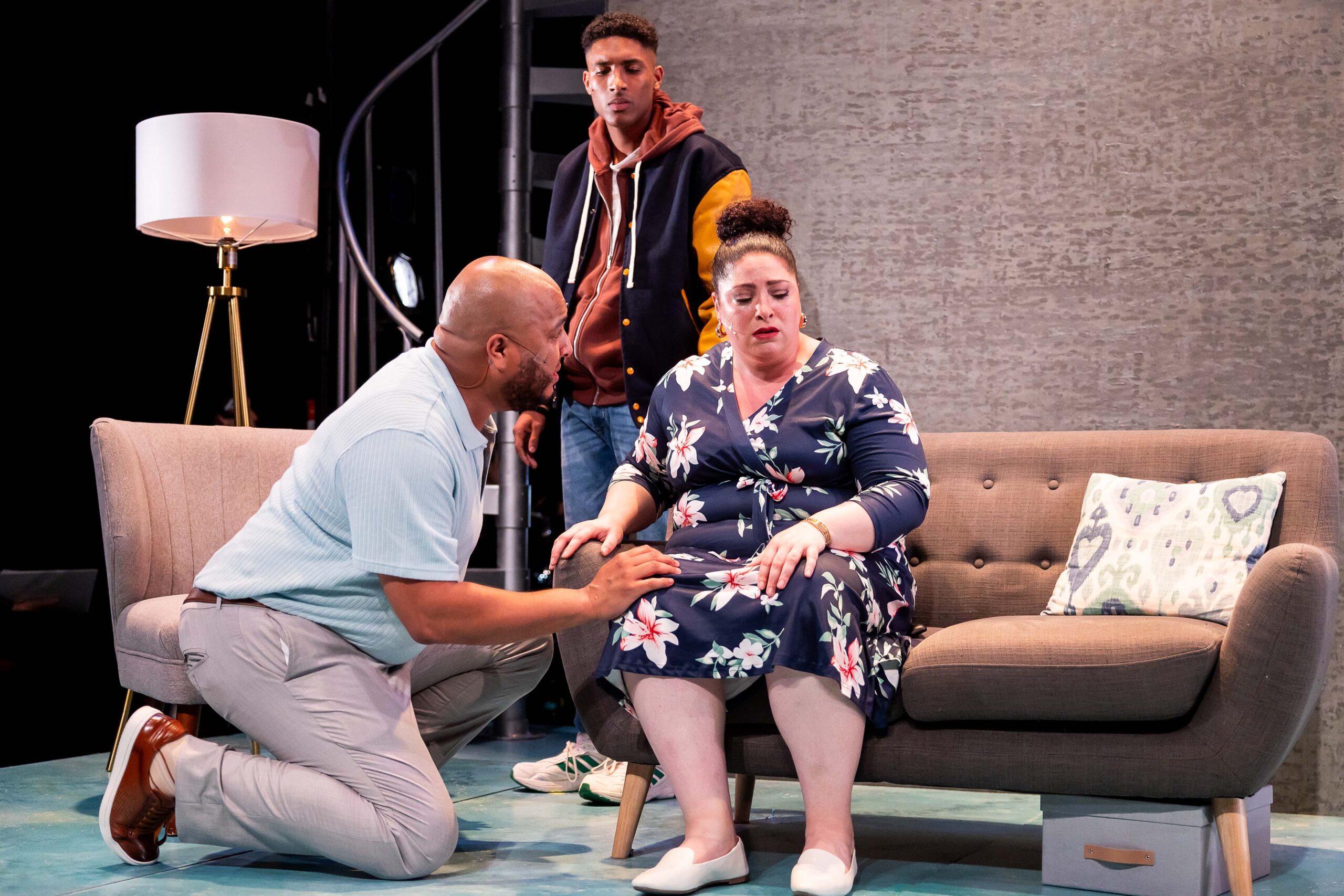 Anthony Pires, Jr., Diego Cintrón and Sherée Marcelle in Central Square Theater and Front Porch Arts Collective's production of "next to normal". Photo: Maggie Hall.