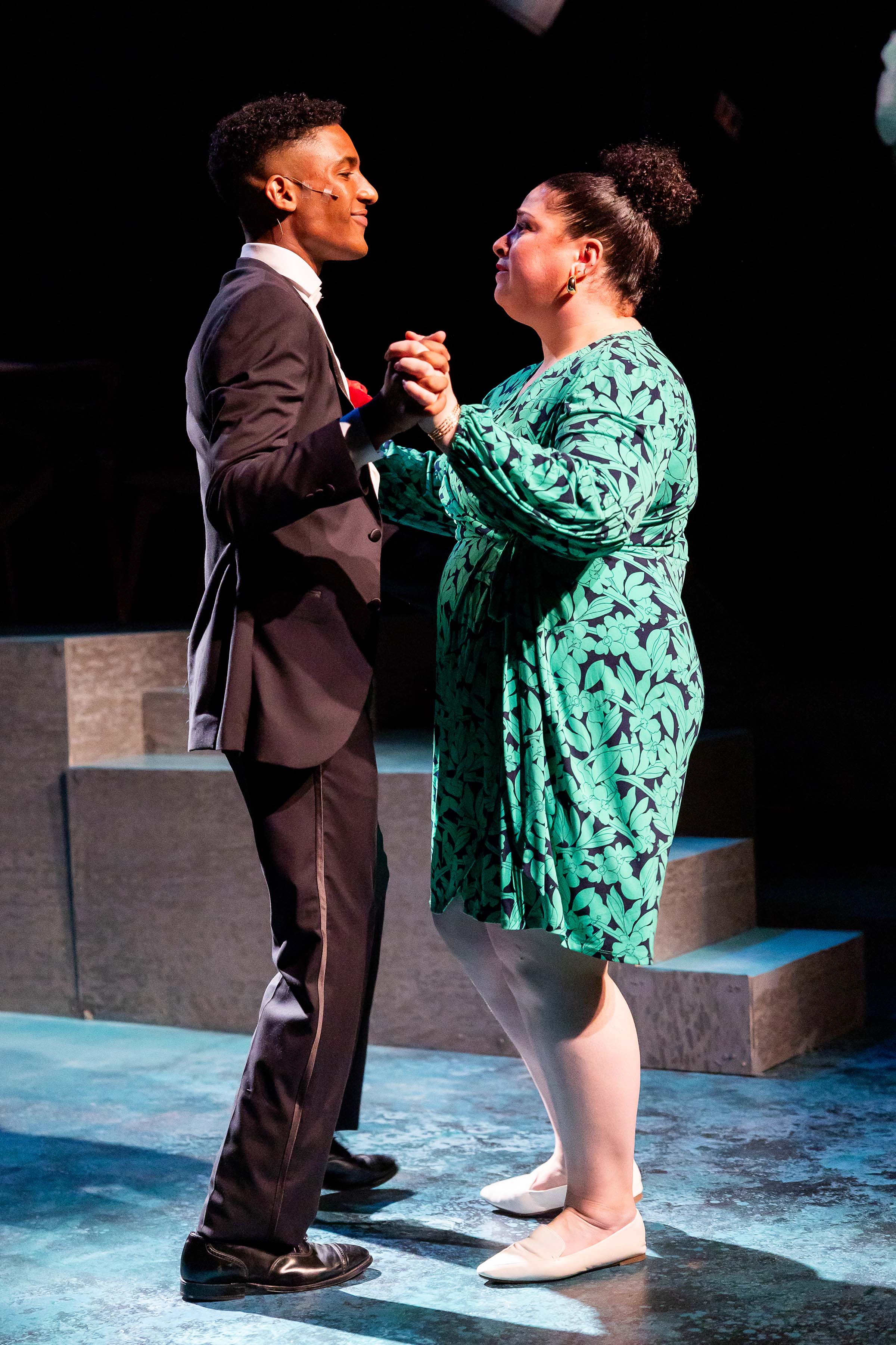 Diego Cintrón and Sherée Marcelle in Central Square Theater and Front Porch Arts Collective&#039;s production of &quot;next to normal&quot;. Photo: Maggie Hall.