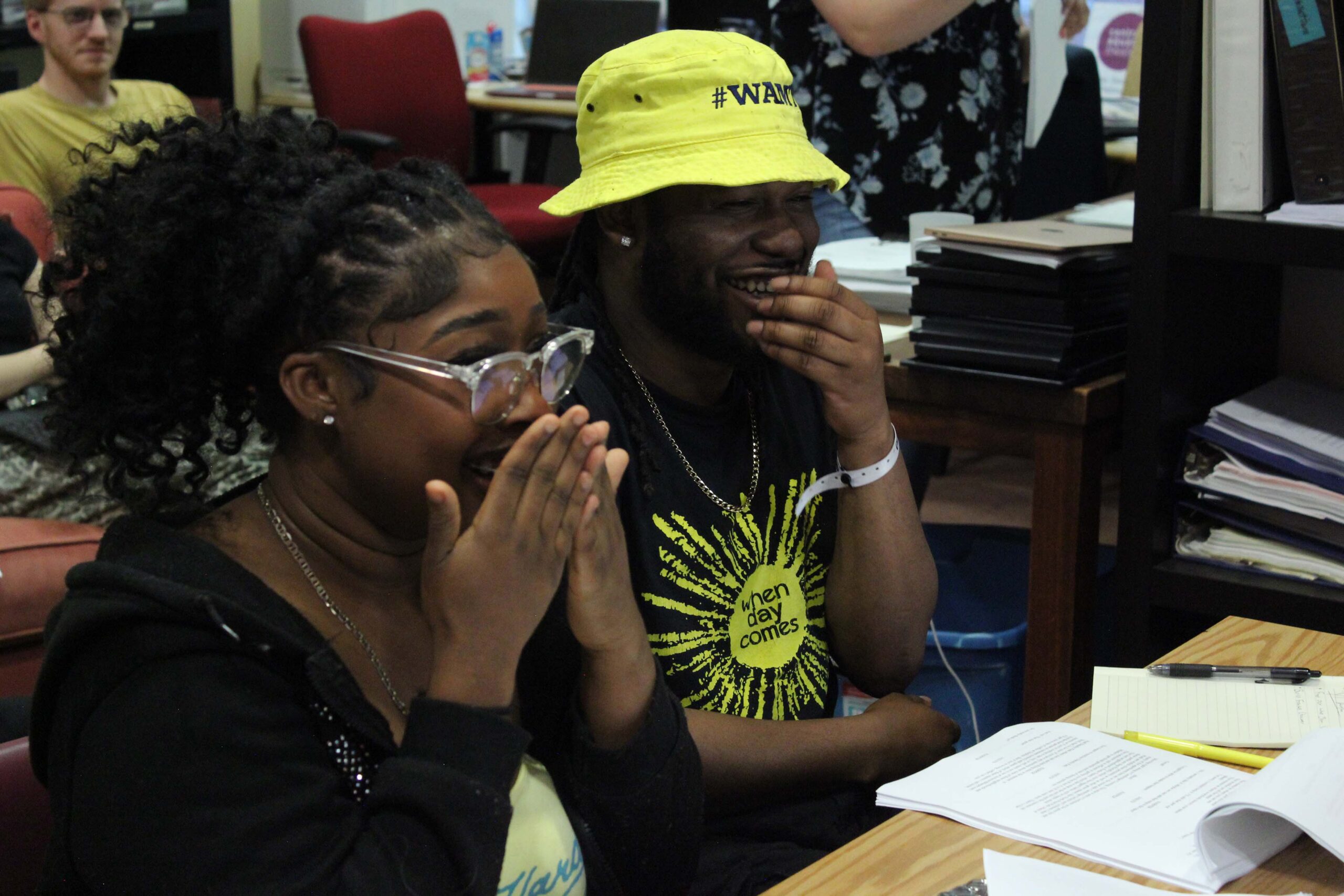 Jada Saintlouis, Malik Mitchell. Photo: Central Square Theater.