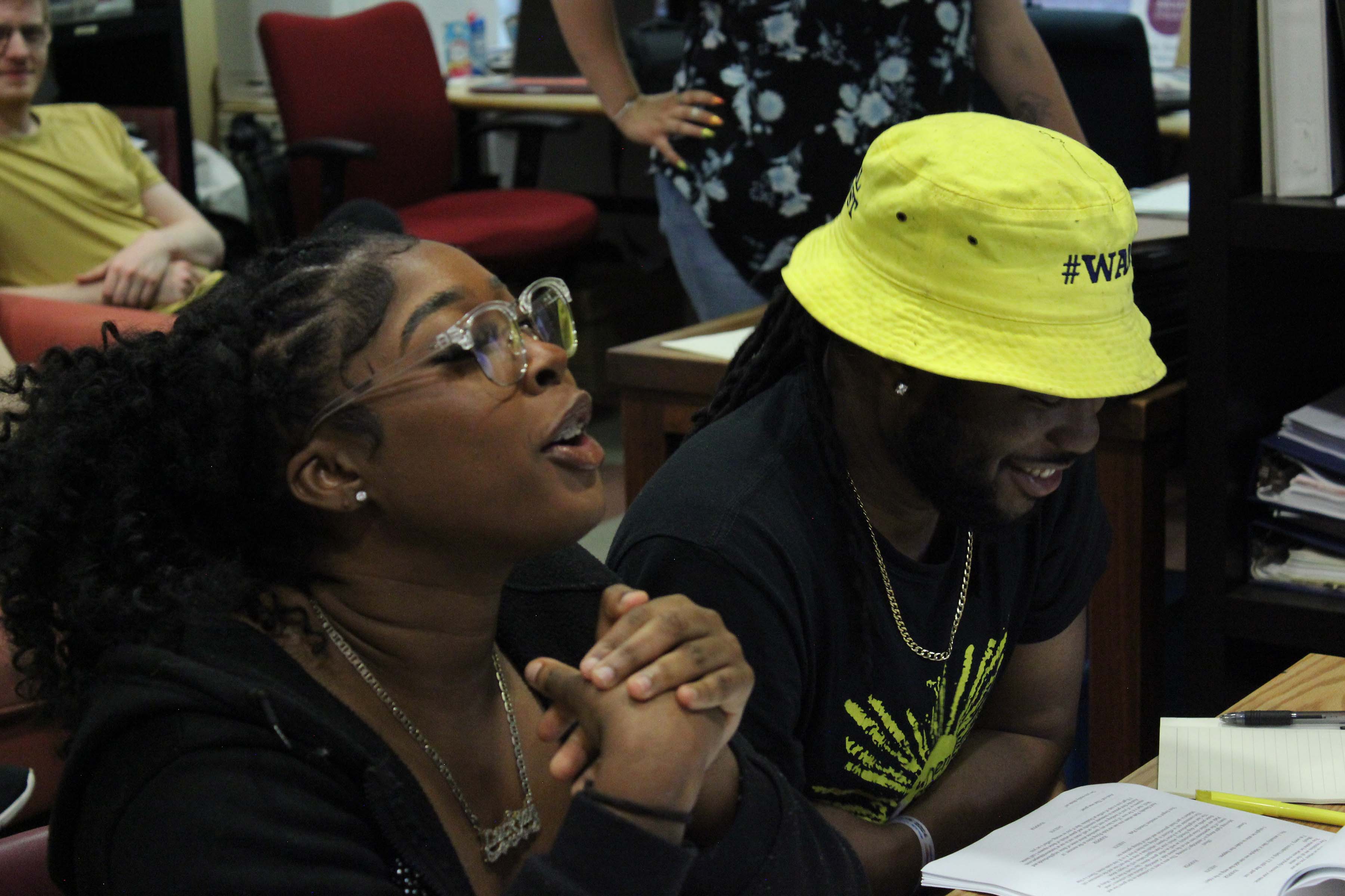 Jada Saintlouis, Malik Mitchell. Photo: Central Square Theater.